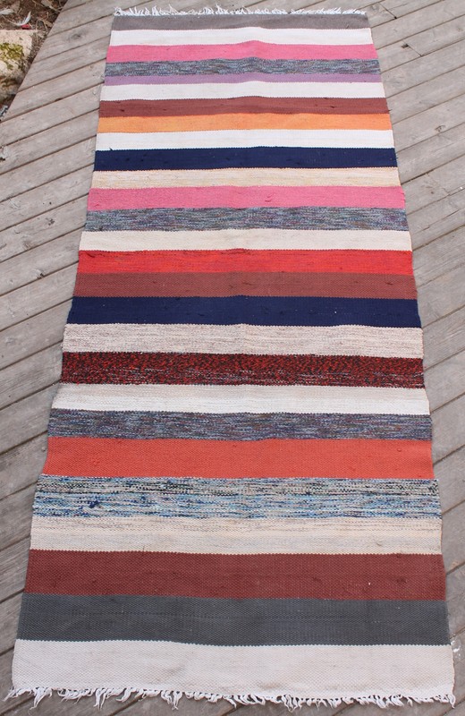 Turkish Rug 30''x75'' Oriental Rag Rug Runner Kilim Multicolor Hallway gallery
