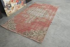 5×8 Turkish Rug Hand-Knotted Vintage Oushak Rugs Boho Decor Wool Carpet,750