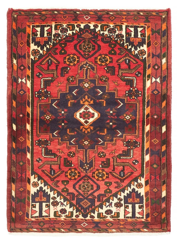 Traditional Vintage Hand-Knotted Area Rug 3'5" x 4'7" Oriental Wool Carpet