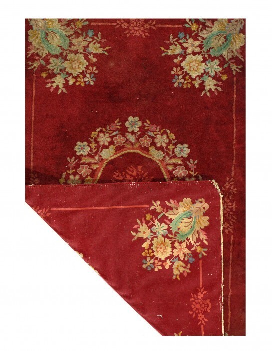 Red Color chinese Antique Art Deco 3' X 4'11'' gallery