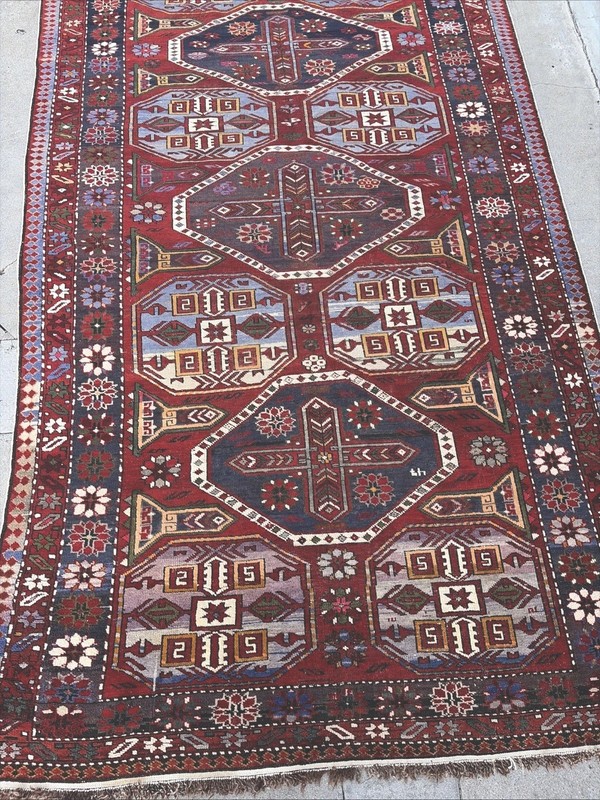 Auth: 19th C Antique Shirvan Caucasian Rug Mythical Art Wool Beauty 6x9 gallery
