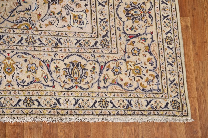 Traditional Wool Ivory/ Taupe Living Room Area Rug Hand-made Floral Carpet 8x11 gallery