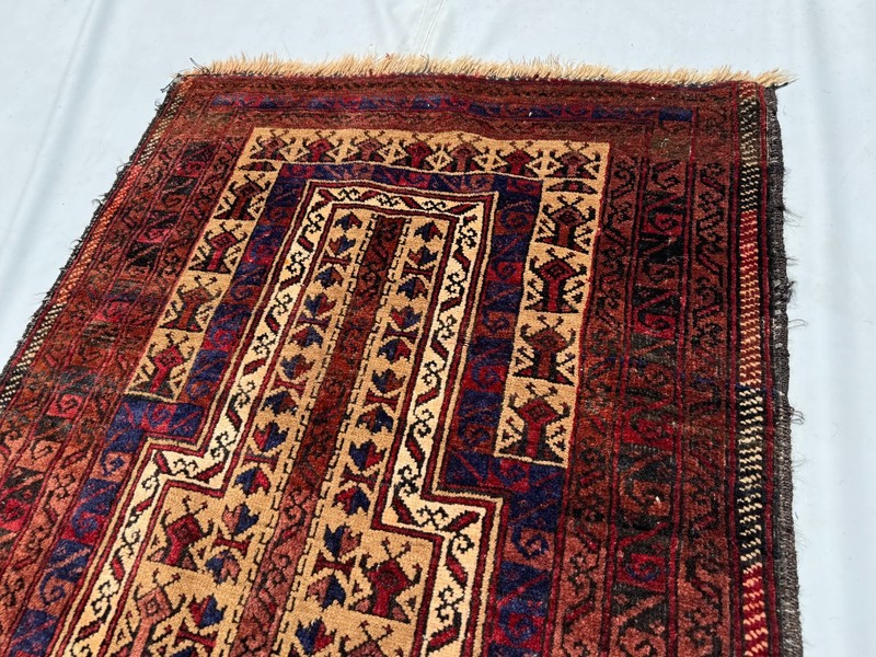 3x5 Ft Hand Knotted Afghan Baluchi Area Rug Antique Geometric Oriental Carpet gallery