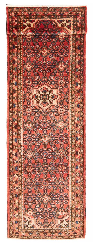 Vintage Hand-knotted Runner Rug 2'9" x 10'3" Traditional Oriental Wool Carpet