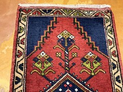 Exquisite Antique 1900-1930s Hand-Knotted Natural Dye Tribal Rug 1’8”x3’6”