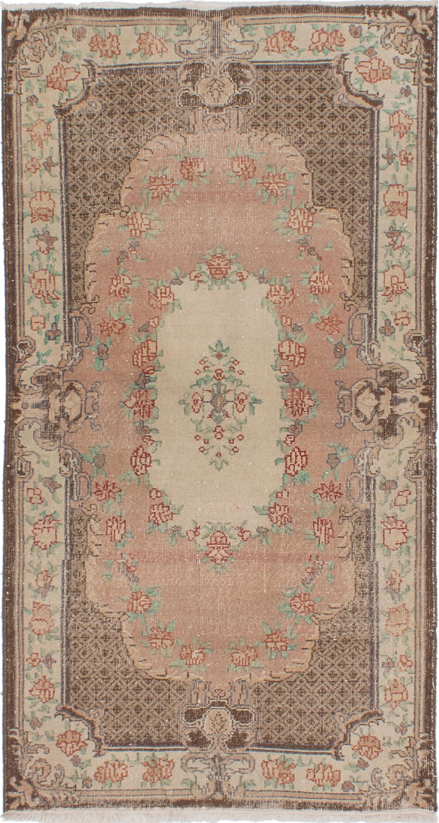 Vintage Traditional Hand-Knotted Area Rug 3'11" x 7'3" Oriental Wool Carpet gallery