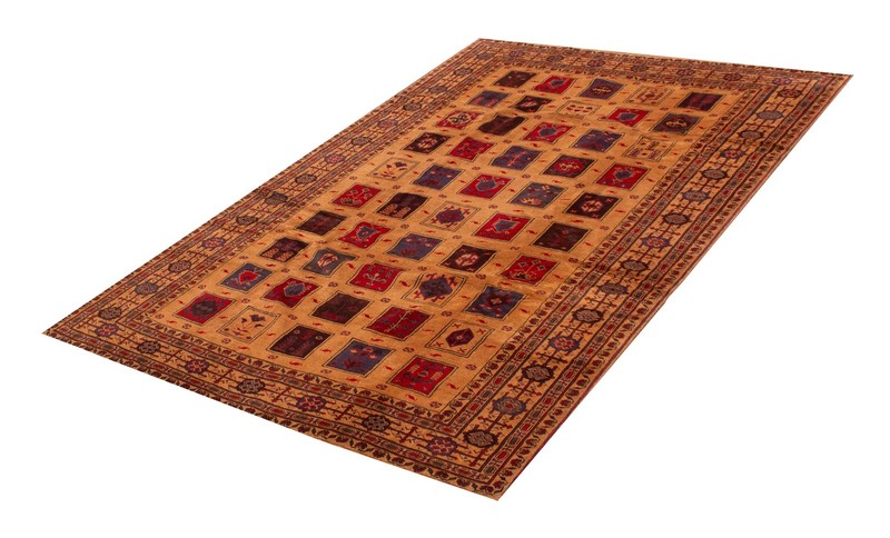 Vintage Light Brown Traditional 6'4" x 9'4" Hand-Knotted Oriental Wool Area Rug gallery