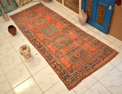 Turkish Rug 49” x 131” Vintage Anatolian Runner Rug Hallway Corridor Area Rug