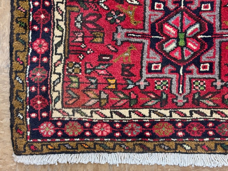 Hand Knotted Vintage Tribal Karajeh Runner 2x13 Red Wool Boho Oriental Area Rug gallery