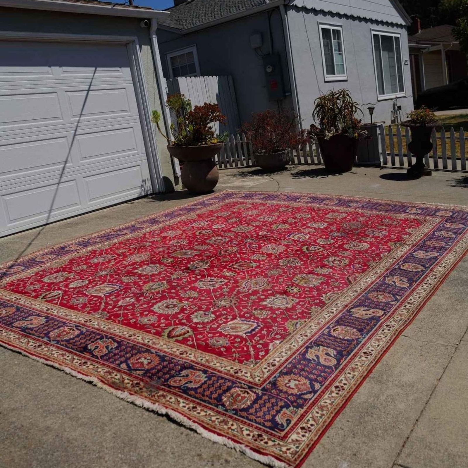 11'3 x 14'6 Vintage Persian Handknotted Wool Rug gallery