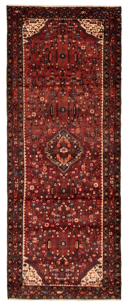 Vintage Hand-knotted Runner Rug 3'8" x 9'6" Traditional Oriental Wool Carpet
