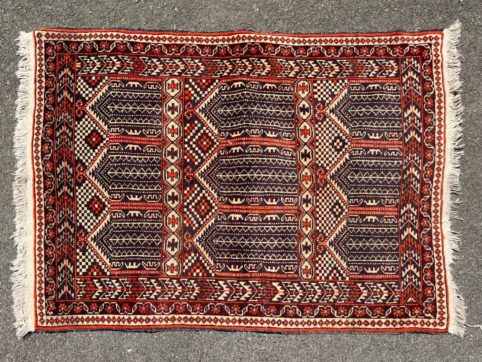 Old Vintage Turkoman or Afghan Rug 52 x 35” gallery