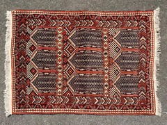 Old Vintage Turkoman or Afghan Rug 52 x 35”