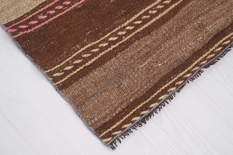 Vintage Turkish Kilim Runner Rug 3x9 Handmade Antique Farmhouse Carpet 174 gallery