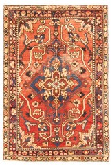 Vintage Hand-Knotted Area Rug 3’6″ x 5’2″ Traditional Oriental Wool Carpet