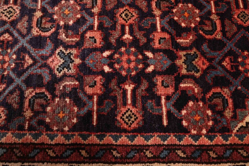 Vintage Hand-knotted Runner Rug 3'8" x 9'10" Traditional Oriental Wool Carpet gallery