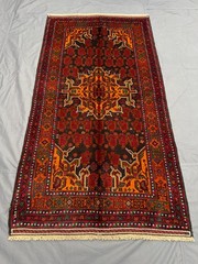 3’8×6’8 ft Vintage Afghan Tribal Hand Knotted Wool Oriental Rug