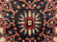 7×10 ANTIQUE HERIZ RUG handmade vintage oriental HAND-KNOTTED fine old real 6×9