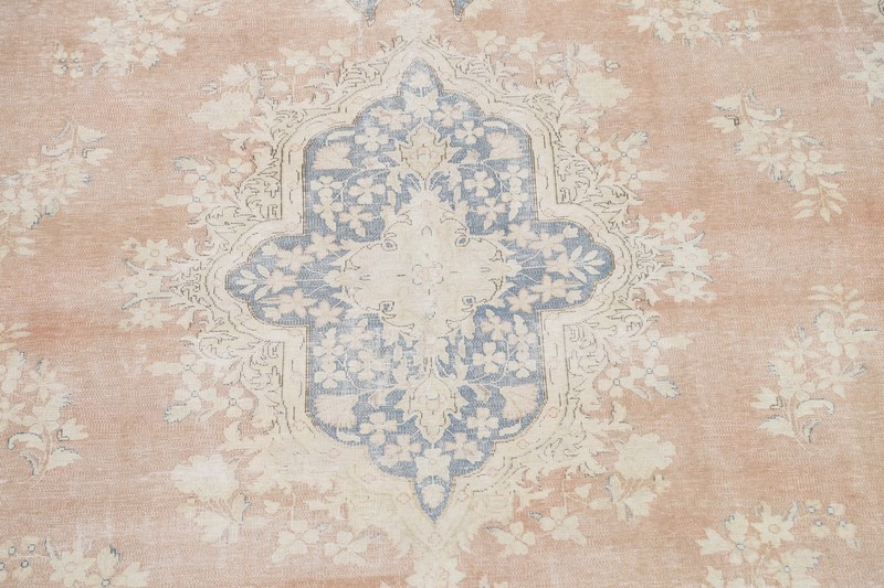 Muted Distressed Area Rug 10x13 Traditional Hand-knotted Wool Geometric Carpet gallery