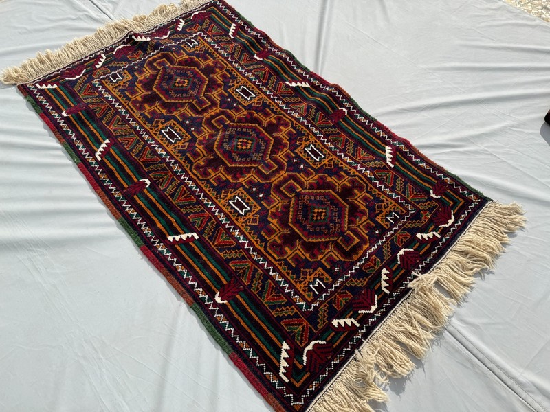 3x5 Ft Afghan Handmade Medallion Wool Area Rug Turkish Geometric Oriental Carpet gallery