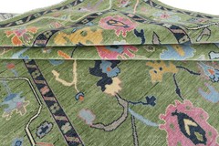 Green Oushak Rugs 5×8 6×9 7×10 8×11 9×12 10×14 12×15 Hand Knotted Oriental Rugs