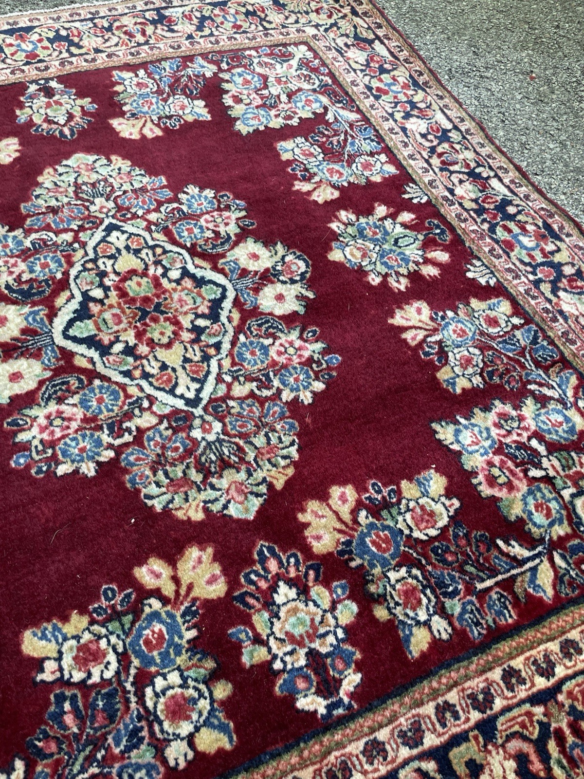Beautiful 1920s Antique Oriental Rug 4x4’ SQUARE Ferahan Lilihan Tribal Sa Ruk gallery