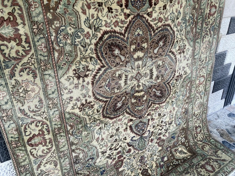 Vintage Turkish Rug,Geometric Farmhouse Antique Anatolian Village Rug 4.8x7.2 Ft gallery