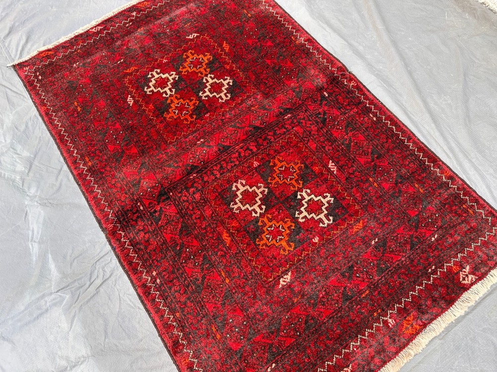 COLLECTORS' PIECE Vintage Stunning Natural Vegetable Dye Chinar Gul Turkoman Rug