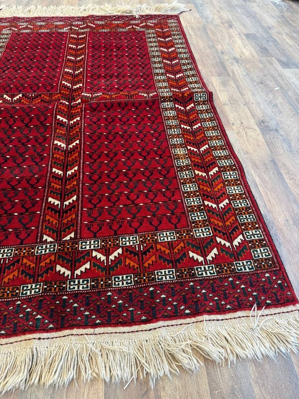 Vintage Turkmen Rug 50x84" | 50+ Yrs Old | MINT Unused | $90K Value | Hand-Knott gallery