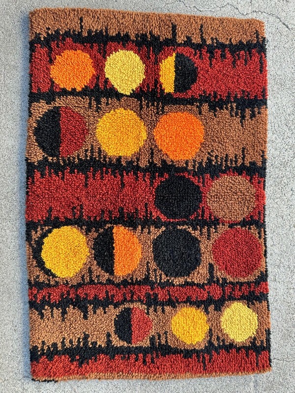 Vintage Scandinavian Swedish Vintage Ege Rya Shag Rug, Danish Design Tapestry gallery