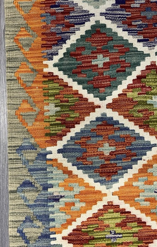Vintage Kilim Traditional Hand Made Oriental Wool Kilim 5ftx3.2ft 141cmx103cm gallery