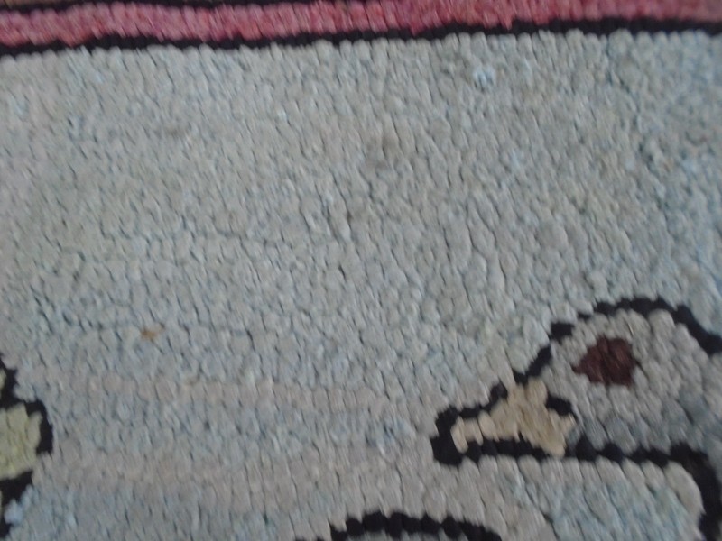 Vintage Folk Art Two Swans on Pond Hooked Rug 23" x 34 " gallery