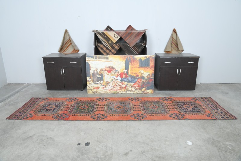 3x11 turkish area runner rug, hand-knotted vintage oushak rug, boho decor, 06 gallery