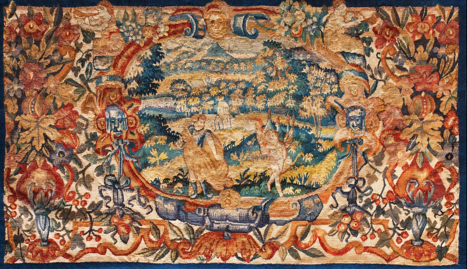 2'x3' Small Size Wool & Silk Antique 17th Century Wall Hanging Flemish Tapestry gallery