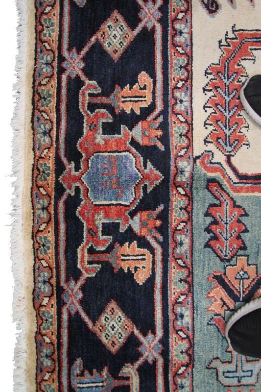 8x12 Rare Vintage Handmade Traditional Oriental Area Rug Sampler Design Ivory gallery