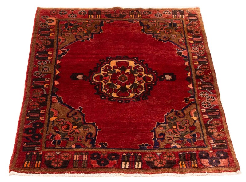 Vintage Traditional Hand-Knotted Area Rug 3'9" x 5'2" Oriental Wool Carpet gallery