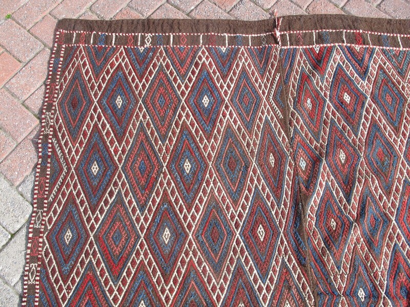 Square Kilim Rug , Vintage Boho Rug, Turkish Kilim Rug,Antique Natural Dye kelim gallery