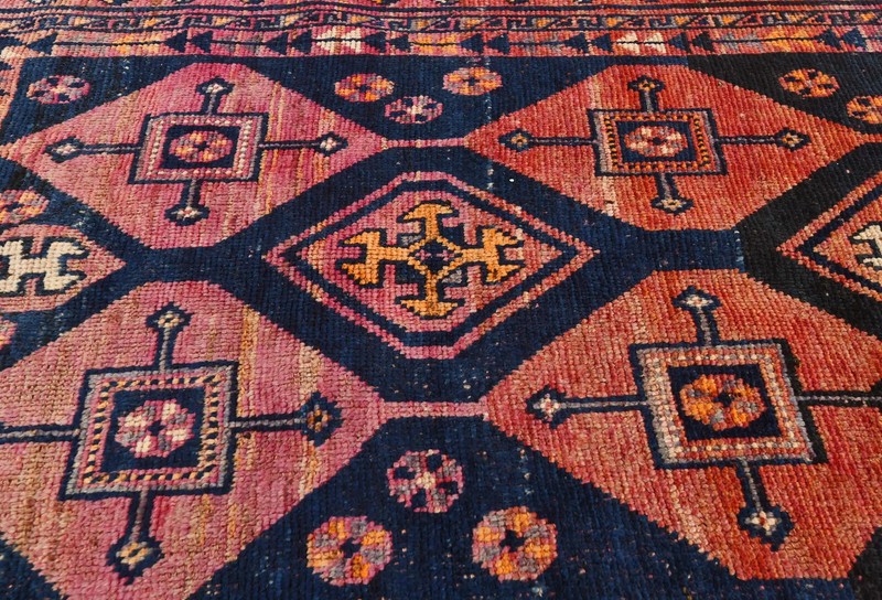 4'8X9'7 ft Handmade Tribal Style Vintage Red Oriental Wide Runner Rug Carpet gallery