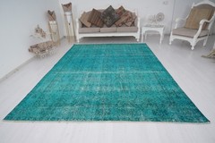 7×10 Turkish Vintage Rug ,Oversize Oushak Area Rug Large Antique Area Carpet 366