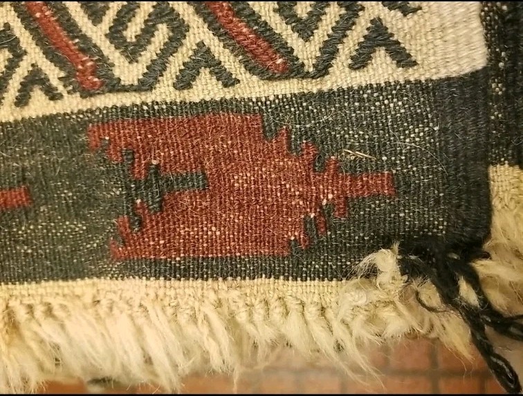 84" x 56", 7' x 4'8" ft Semi-Antique tribal soumak wool kilim rug ~All Wool gallery