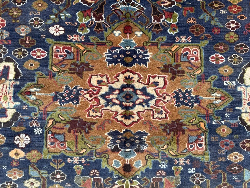 Vintage Afghan Rug 4'1x6'7 Hand-Knotted Wool Rare Tribal Oriental Floor Carpet gallery
