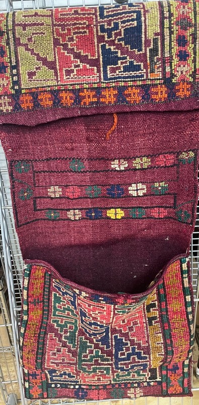 Antique Azerbaijan Saddle Bag, 16" x 40" #17525 gallery