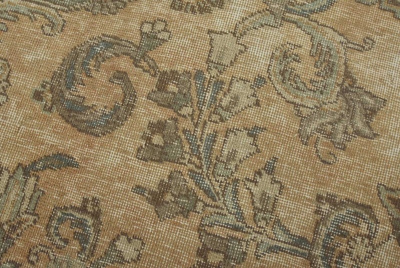Tabrizi Rug 9’4” x 12’8” Pink Wool Vintage Distressed Hand-Knotted Carpet gallery