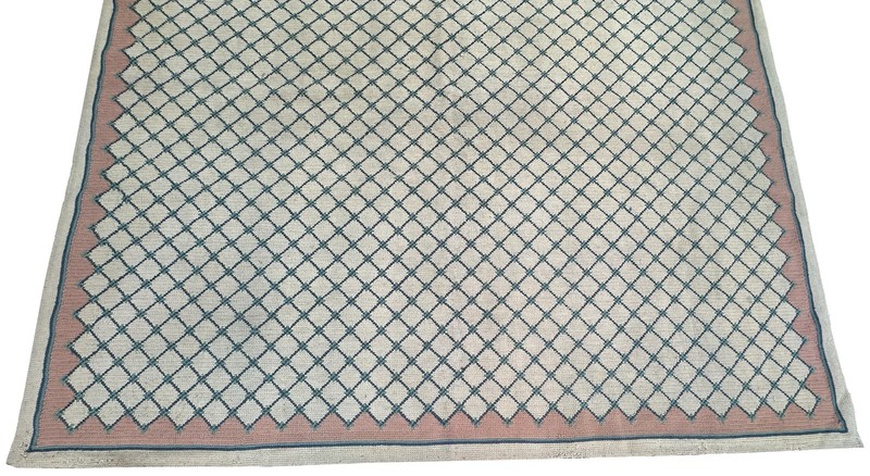 7X10 Portuguese Needlepoint Rug Flat-Woven Tapestry Edge Fraying 201cm x 305cm gallery