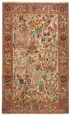 Patina 167×104 cm Hand Knotted Persian Orient Carpet Rug Beige