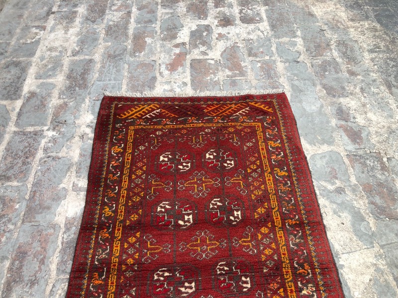 Antique Turkmen Tekke Rug 2'6x4'6 ft Afghan Hand Knotted Wool Rare Tribal Carpet gallery