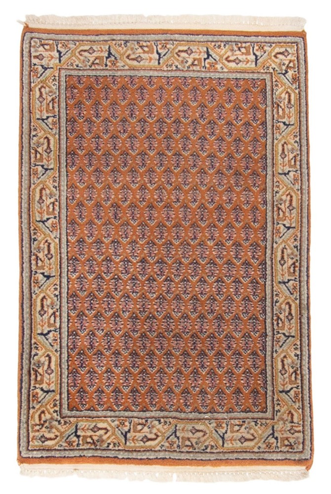 Vintage 2'0" x 2'11" Traditional Hand Knotted Vegetable Dye Wool Area Rug