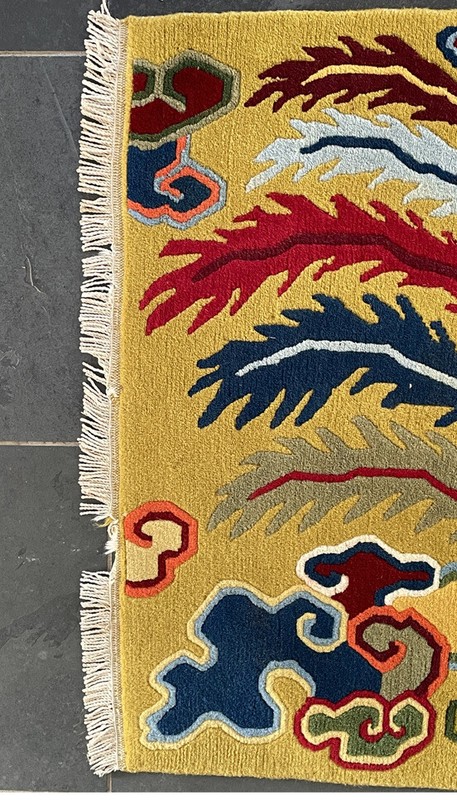 Vintage Tibetan Dragon Rug Size 3'4''x5'7'' gallery