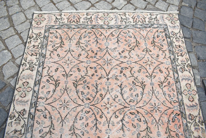 Turkish Rug 3'5'' x 6'6'' ft Vintage Turkish Rug Sweet Bohemian Oushak Area Rug gallery