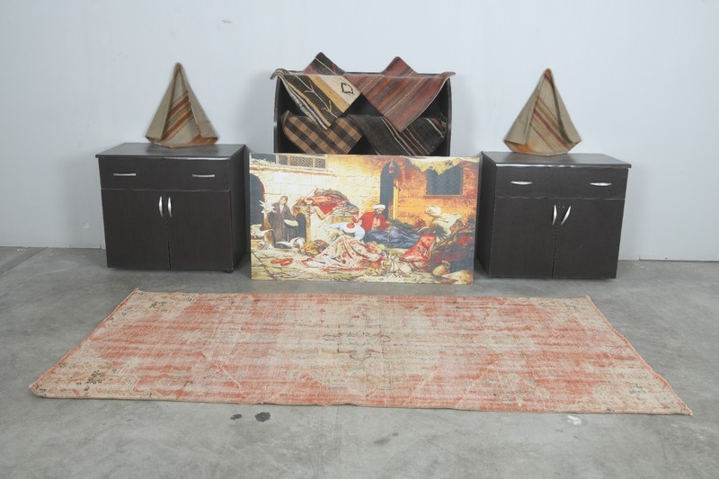 4x8 Turkish Rug Hand-Knotted Vintage Oushak Rugs Boho Decor Wool Carpet,728 gallery